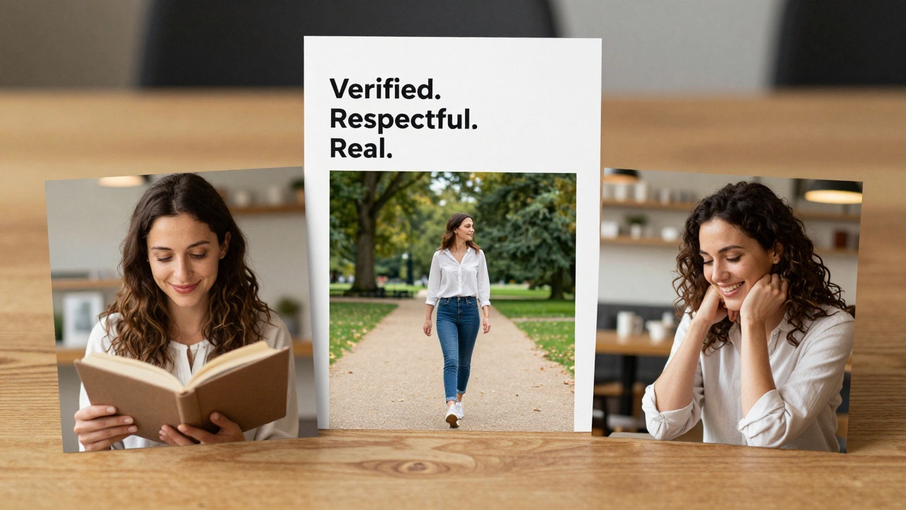 Three real, unfiltered photos of women on a wooden desk, showing natural moments and quiet dignity.
